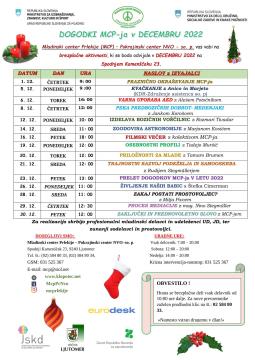 Dogodki v MCP DECEMBER